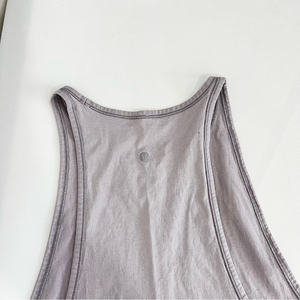 Lululemon Pima Cotton Racerback Tank Top Lavender Sporty Athleisure - Picture 4 of 5